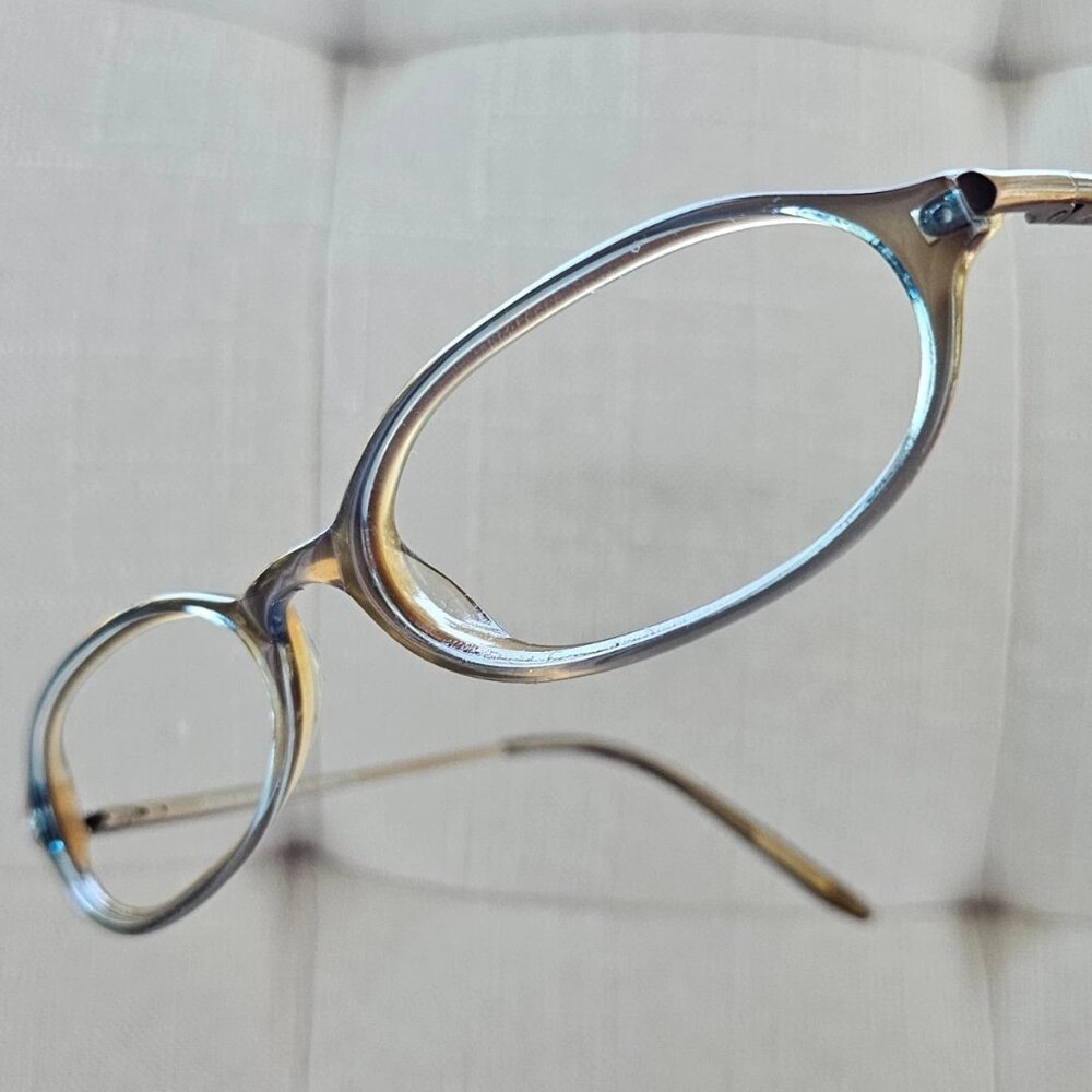 Vintage Anne Klein Women Glasses Frame Brown Tone Eye Wear Eyeglasses Frame